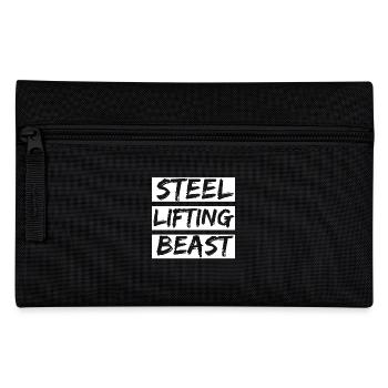 Steel Lifting Beast trainieren Training GYM shirt - Federtasche - Schwarz - Vorne