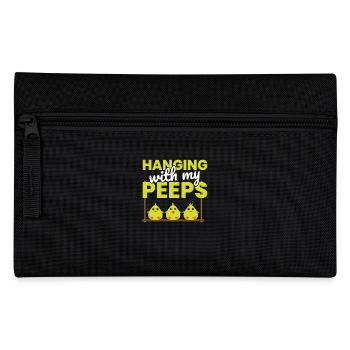 Funny Easter Hanging With My Peeps Cute Chicks - Pencil Case - black - Front