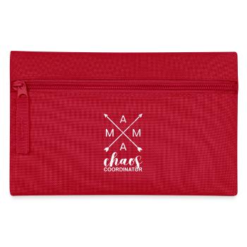 Funny Mother's Day Gift Mama Chaos Coordinator - Pencil Case - red - Front
