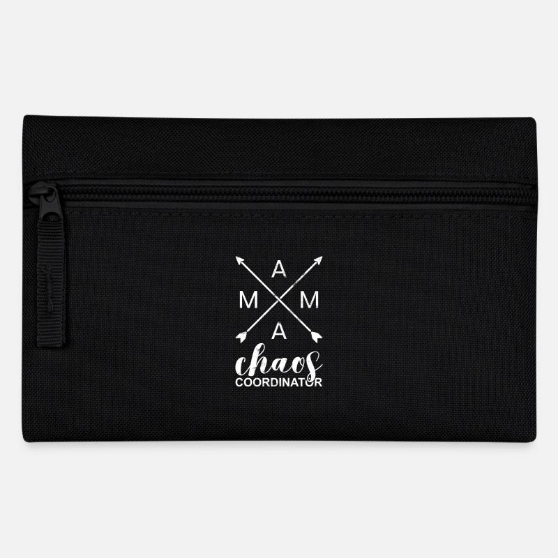 Funny Mother's Day Gift Mama Chaos Coordinator - Federtasche - Schwarz