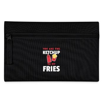 The Ketchup to My Fries Cute Couples T-Shirt - Pencil Case - black - Front