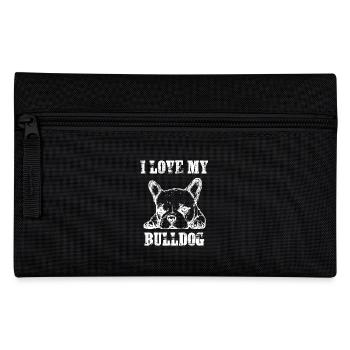 J'aime mon amoureux de chien de bouledogue - Trousse - noir - Devant
