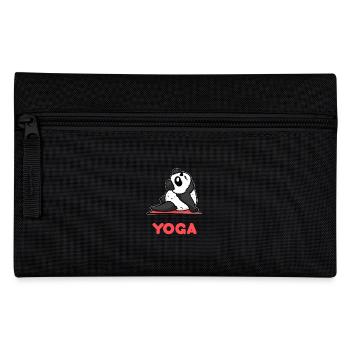 Yoga Panda - entspannen - relaxen- Sport - Federtasche - Schwarz - Vorne