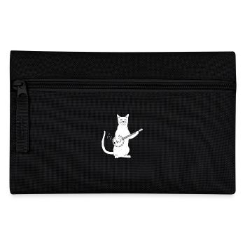 Banjo Cats Western Shirt Square Dance Gift - Pencil Case - black - Front