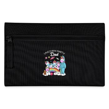 Cadeau d'anniversaire Licorne fête Père papa papa - Trousse - noir - Devant