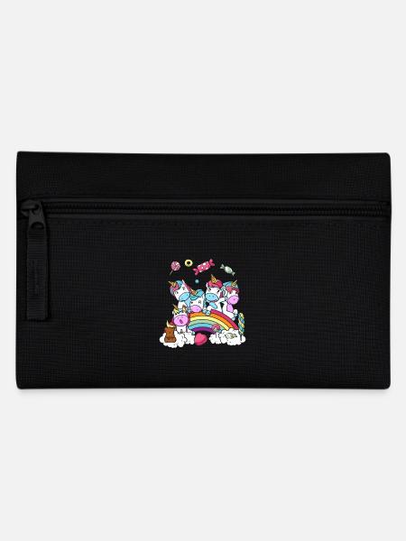 Geburtstag Geschenk Einhorn Party Tochter - Federtasche - Schwarz