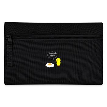Lustiges Küken und Spiegelei T-Shirt für Kids - Federtasche - Schwarz - Vorne