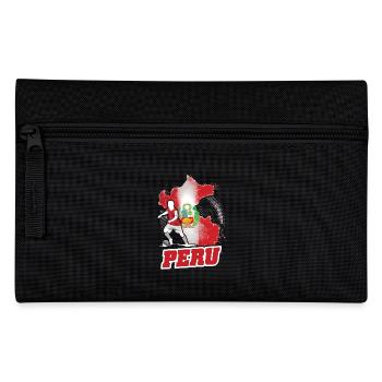 Fußball Fußball Peru Flagge - Federtasche - Schwarz - Vorne