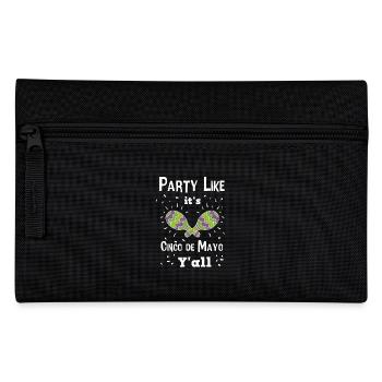 Party Like It's Cinco De Mayo Y'all Maracas Shirt - Pencil Case - black - Front