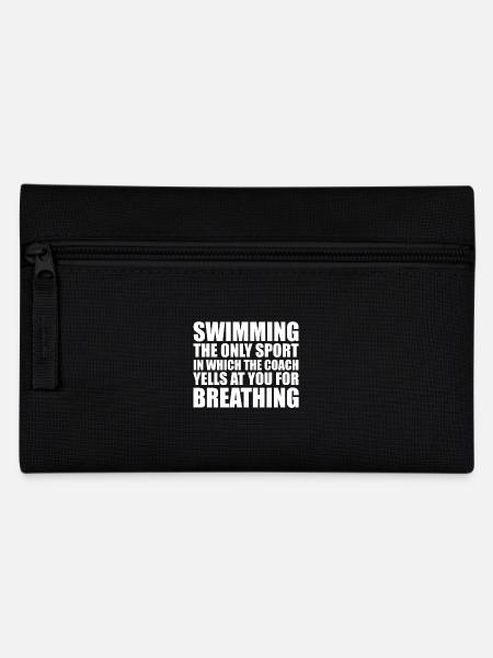 Schwimmen, die einzige Sportart in.. - Geschenk - Federtasche - Schwarz