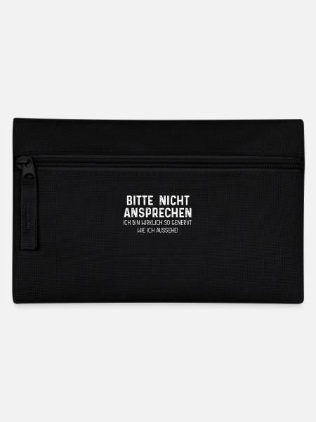 Bitte nicht ansprechen - Federtasche - Schwarz