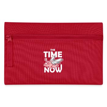 The Time Is Now Livestock Farm Tee Shirt Gift - Pencil Case - red - Front