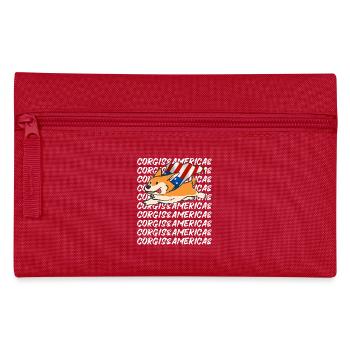 Super Corgi Volant Amérique Usa Amour des chiens - Trousse - rouge - Devant