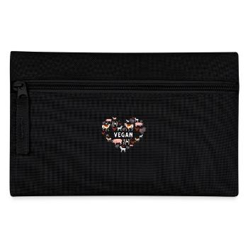 Vegetarian / vegan gift - Pencil Case - black - Front