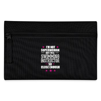 I am not a superwoman, but I am .. - gift - Pencil Case - black - Front