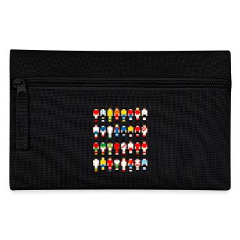 Pixelart Fußball-Teams - Federtasche - Schwarz - Vorne