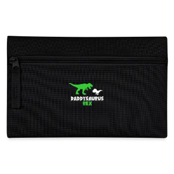 Papa Vatertag Daddy Trex Saurier Dino Papa Vater - Federtasche - Schwarz - Vorne