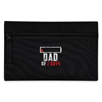Dad Of 2 Boys Geschenk Vater Von Zwei Söhne Kinder - Federtasche - Schwarz - Vorne