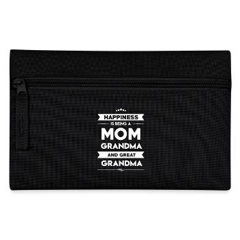 Happiness is being a mom and a grandma - Pencil Case - black - Front