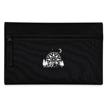 Berge Natur Mandala Camping Wandern Geschenk - Federtasche - Schwarz - Vorne