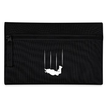 Geschenk Fallschirmspringer Shirt Skydiver T-Shirt - Federtasche - Schwarz - Vorne