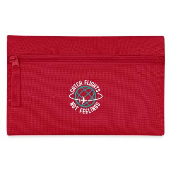 Catch Flights not Feelings - travelling journey - Federtasche - Rot - Vorne
