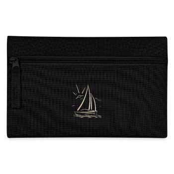 Ocean Segel Segeln Meer See Segelboot Boot Shirt - Federtasche - Schwarz - Vorne