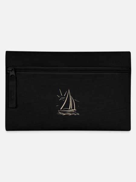 Ocean Segel Segeln Meer See Segelboot Boot Shirt - Federtasche - Schwarz