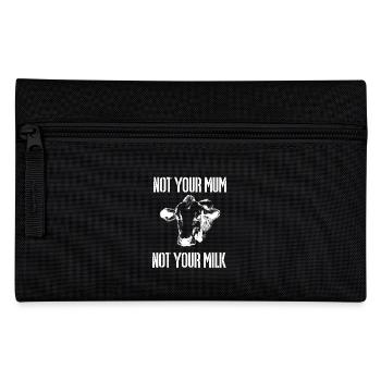 Not your milk animal welfare cow cow cow Vegan - Pencil Case - black - Front