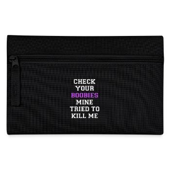 Check your Boobies cancer du sein Cancer Prévention - Trousse - noir - Devant