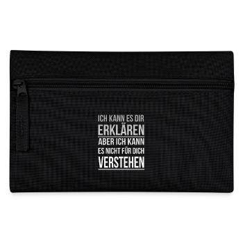 Ich kann es Erklären - Federtasche - Schwarz - Vorne