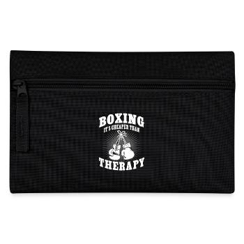 Boxing it's cheaper than Therapy - Pencil Case - black - Front