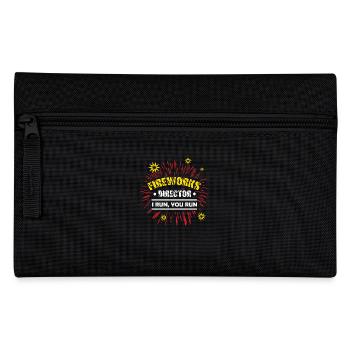 Feuerwerk Feuerwerker Pyrotechnik Girandole Knall - Federtasche - Schwarz - Vorne