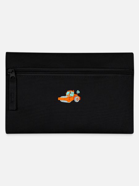 Steamroller - vehicle construction site - Pencil Case - black