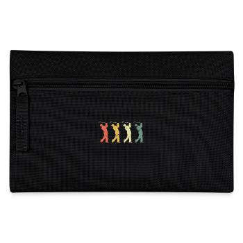 vintage Golfer retro Geschenk Polo - Federtasche - Schwarz - Vorne
