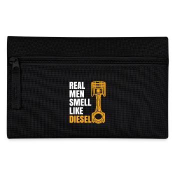 Real Men Smell Like Diesel Shirt Gift Tuner - Pencil Case - black - Front