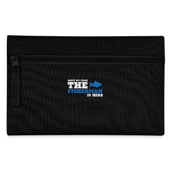 Fischer Angler Fischen Angeln Fisch Geschenkidee - Federtasche - Schwarz - Vorne
