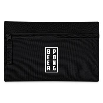 Beerpong Beer pong - Bier pong Shirt Geschenk - Federtasche - Schwarz - Vorne