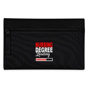 Nursing Degree Loading Geschenk T-Shirt Ausbildung - Federtasche - Schwarz - Vorne