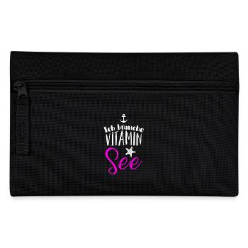 Besoin de vitamine lac Ancre vacances cadeau idée - Trousse - noir - Devant