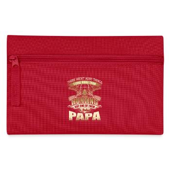 Vater Papa Dad Jagen Jäger Jagd Geschenk Vatertag - Federtasche - Rot - Vorne