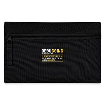 Debugging Programmieren Programmierer Geschenk - Federtasche - Schwarz - Vorne