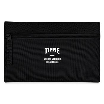 Droits des animaux protection des animaux blague de la haine humaine cadeau - Trousse - noir - Devant