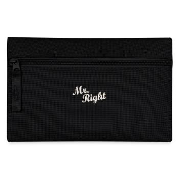 Mr Right Paarshirt / Partnershirt Gift Idea - Pencil Case - black - Front