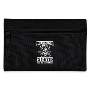 Drinking Rum before Noon makes you Pirate - Federtasche - Schwarz - Vorne