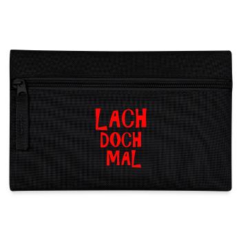 Lach doch mal - lachen - Federtasche - Schwarz - Vorne