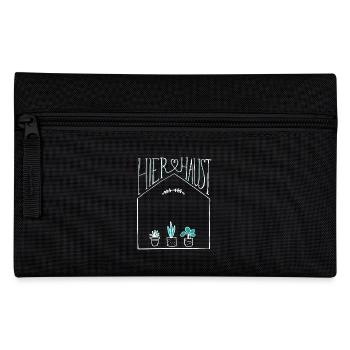 Haus | Hier haust | Name personalisiert | Einzug - Federtasche - Schwarz - Vorne