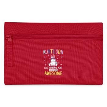 Aunticorn like a normal Aunt only more awesome - Federtasche - Rot - Vorne