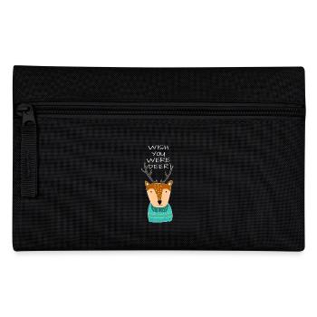 Lustiger Hirsch Rentier Winter Geschenk - Federtasche - Schwarz - Vorne