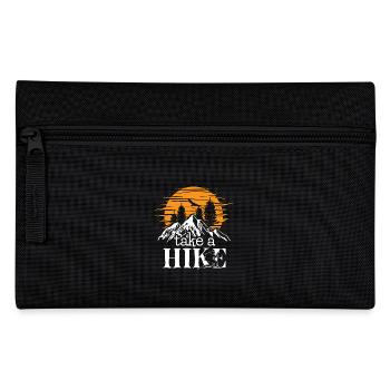 Take a Hike camping hiking wilderness fireplace - Pencil Case - black - Front